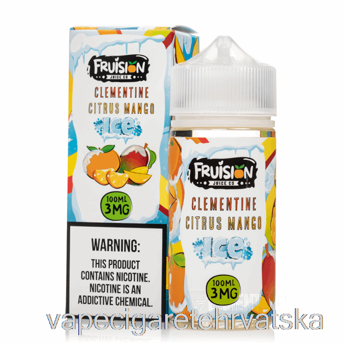 Vape Cigarete Ledena Klementina Citrus Mango - Fruision Juice Co - 100 Ml 0 Mg